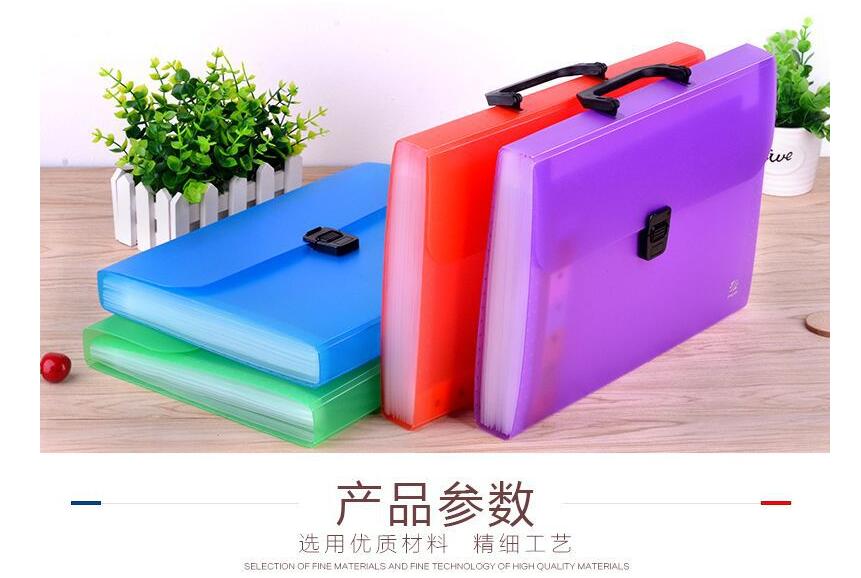 A4 translucent file test paper storage box multi-function file bag information book file folder jewelry ruler A4 paper storage