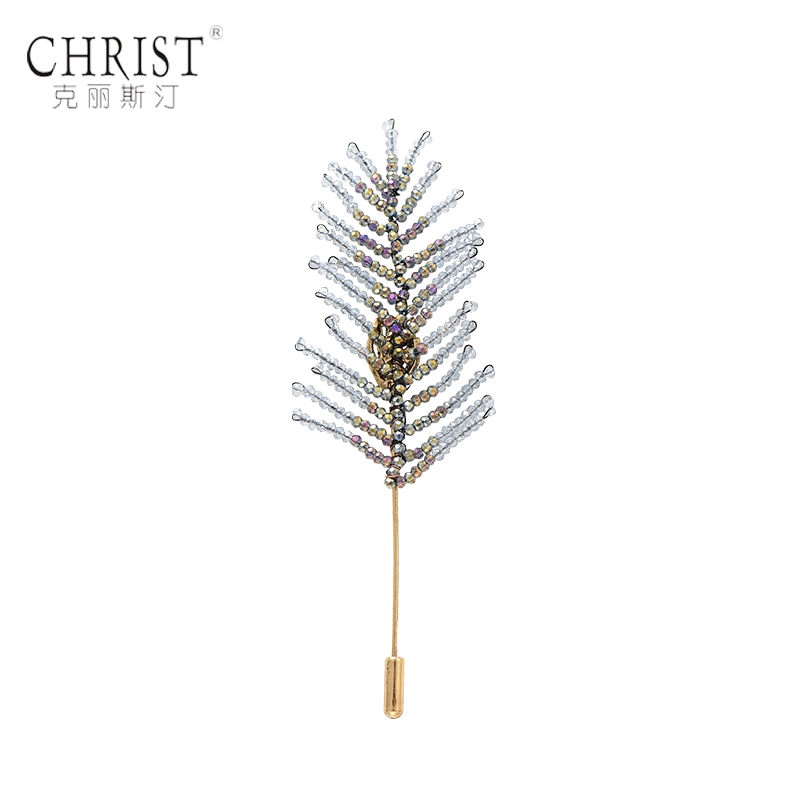 CHRIST Christine trang sức hình lá cườm trang trí trâm trong suốt trang sức nhỏ tươi và trang nhã - Trâm cài