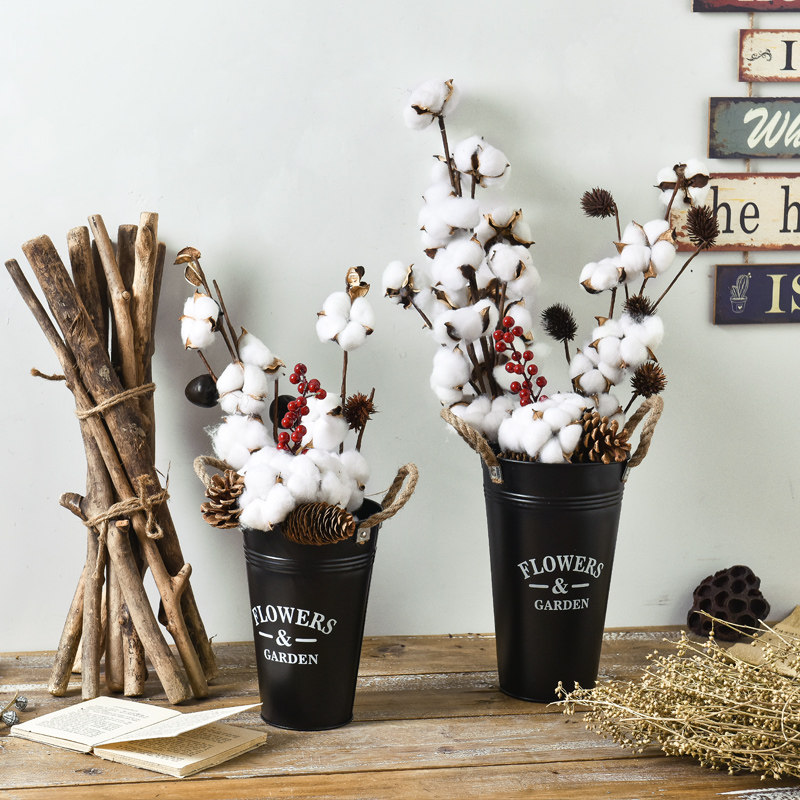 Dried flowers and trees Cotton ins Decorative bouquets Real flowers Home furnishings Small fresh starry cotton dried flowers Eternal flowers