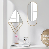 Nordic ins Creative Decorative Mirror Pragening, Makeup Mirror Hotel B & B Настенная поверхность мягкая установка настенные настенные