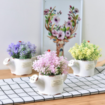 Small potted decoration green plant indoor simulation plant decoration dining table home Nordic green plant ins wind fake flower decoration