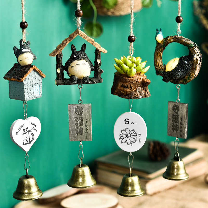 Wind chime hanging hipster copper bell pendant plant Japanese creative hanging door room decoration Teacher's Day gift