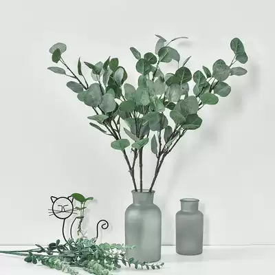 Nordic simulation eucalyptus leaf green plant bouquet branches home decorations green plant flower arrangement green grass wall plant