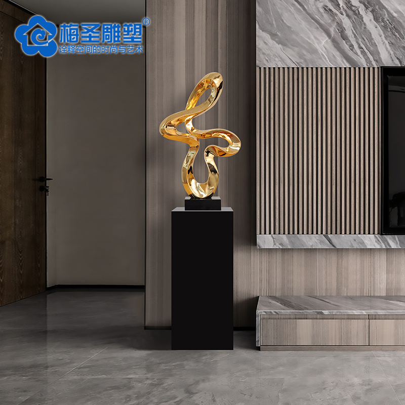 Light Luxury Living Room Decorations, Model Room Entrance, Tv Cabinet Decoration, Hotel Lobby Resin Abstract Sculpture Artwork