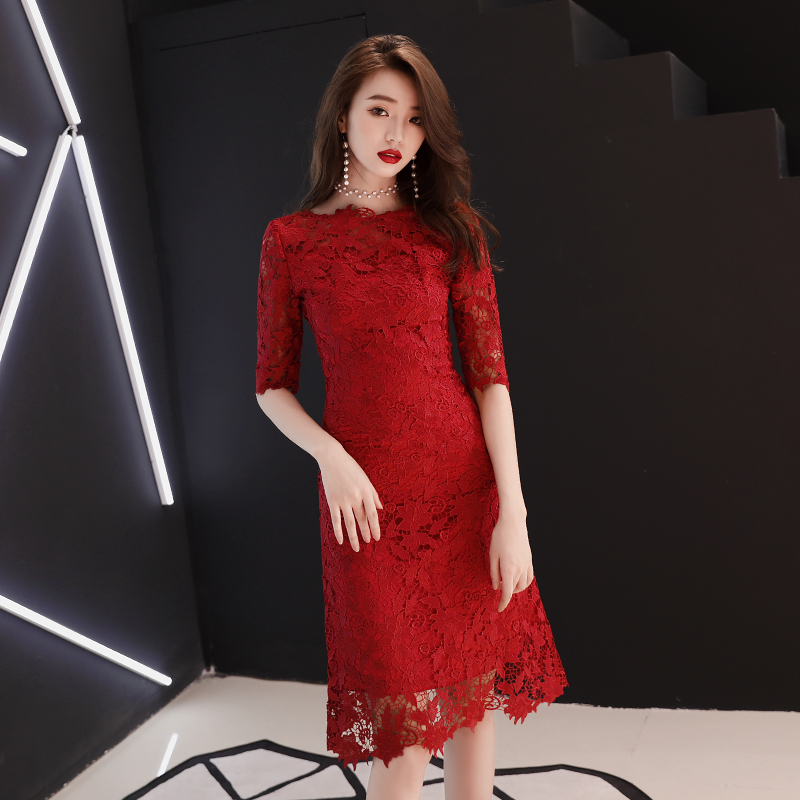 Robe de soirée      manche de petale - Ref 3212993 Image 1