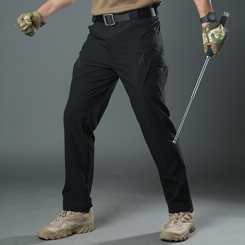 Governing Officer Outdoor Summer Speed Dry Pants Light And Breathable Sports Pants Quick Dry Multibag Tactical Pants Waterproof and Punching Pants