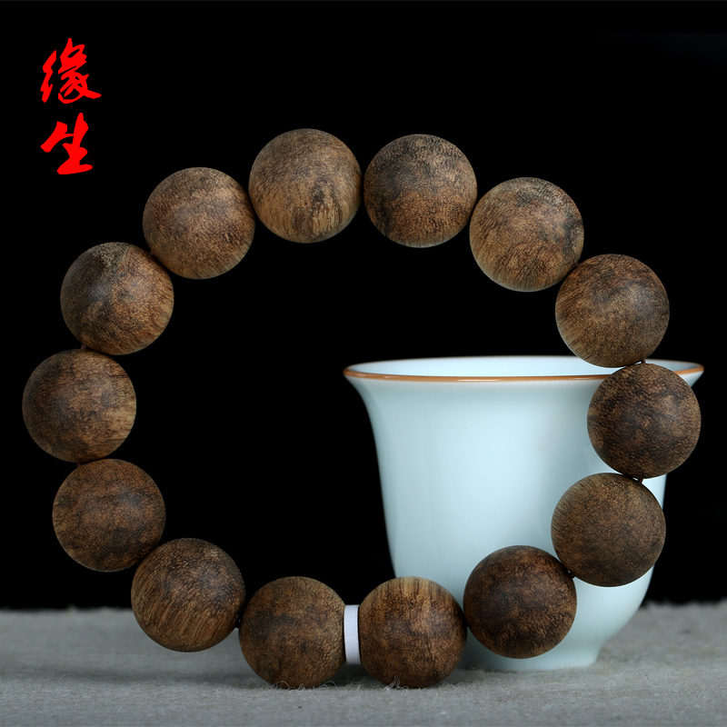 (9 Minutes Sink) Cambodia Sunken Incense 1 6 men and women with natural sunken fragrant Buddha pearl bracelet scented overbearing-Taobao