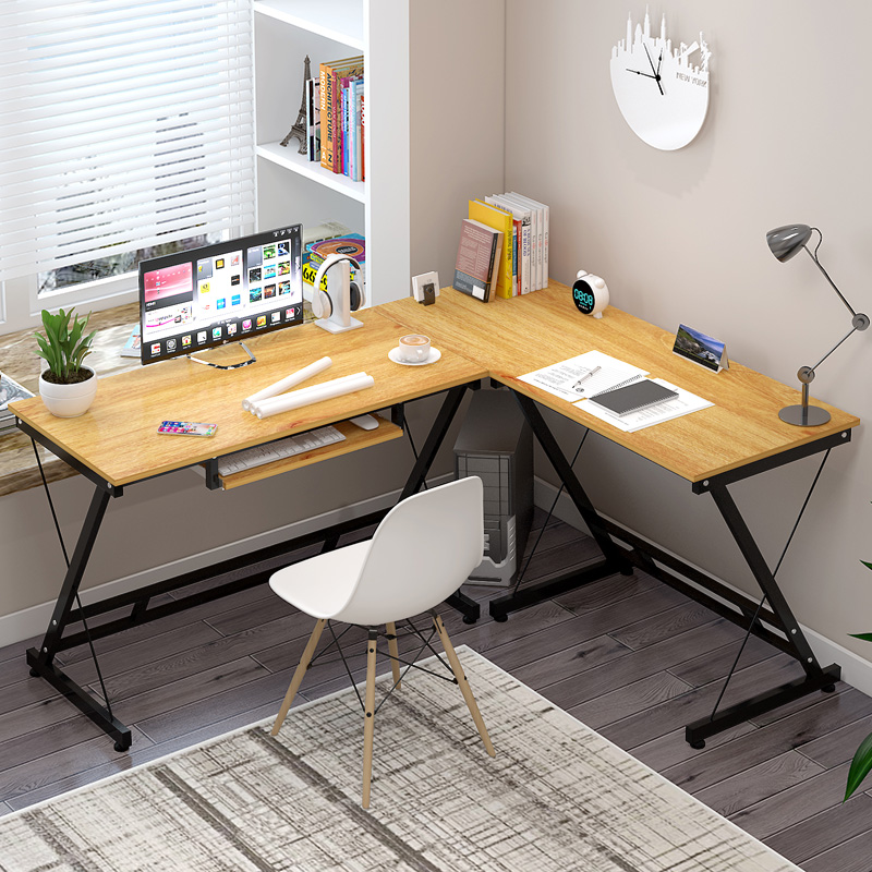 Computer Desk Home Corner Desk Bookshelf Composition Desktop Desk Modern Minima Economy Type Province Space Table