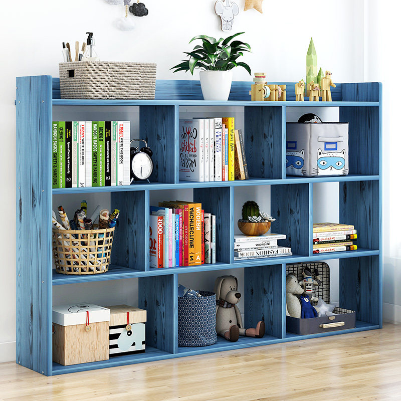 Bookcase Landing Brief Bedroom Shelve with small cabinet Home Living room Student storage Multi-layer Easy Bookshelf
