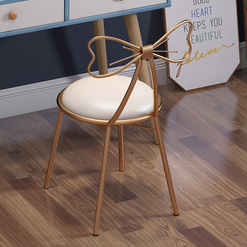 Nordic Modern Simple Dressing Table Makeup Chair Stool Net Red Butterfly Chair Gold Home Bar Stool Stool Back Chair