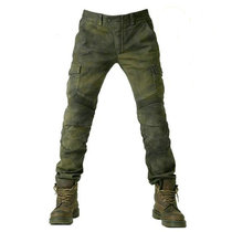 Motorcycle jeans mens loose riding pants anti-fall motorcycle pants riding pants racing pants military green jeans