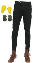 Motorcycle jeans mens anti-drop motorcycle pants straight waist pants loose casual pants protective riding pants