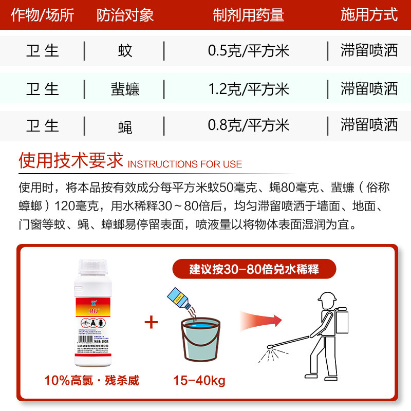 25年最新！卫豹10%高氯残杀威悬浮剂灭蚊灭蟑螂实测：大面积杀虫神器？还是智商税？-杀虫剂卫生农药-淘宝好物网