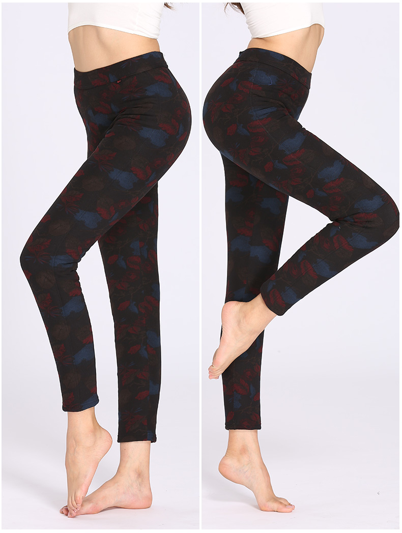 Quần lạc đà bay trong tuyết Phụ nữ mặc cộng với nhung Quần legging dày ba lớp mới quần cạp cao ấm áp cho mùa thu đông - Quần nóng lên quan am thu dong nam