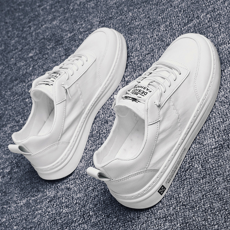 Men's Shoes Summer Feet White Shoes Trend Joker Thin Bottom Lazy People Pedal Umbrella Cloth White Shoes Youth Tide Shoes