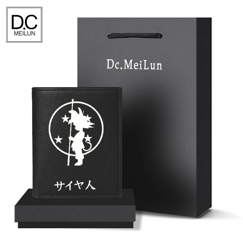 Korean Version Tide Leather Clip Men's Short Money Wallet Men's Long Version Seven Dragon Pearl Epiphany Personality Wallet Student Brief Youth