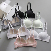 Manspun ins thread pure cotton girl underwear without steel ring thin section student high school bra simple glossy small bra