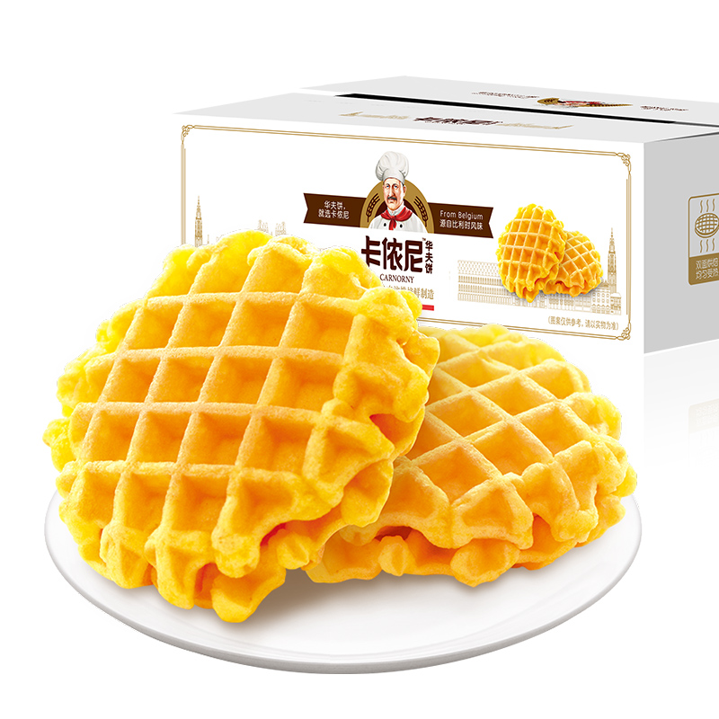【拍2件】回头客卡侬尼华夫饼素食软面包