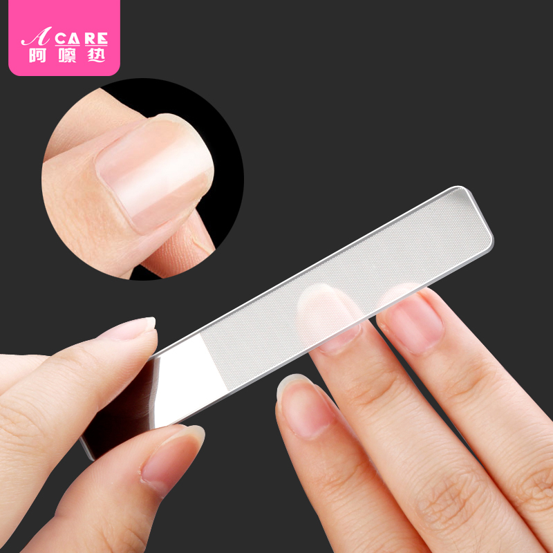 Nano glass nail filing polished sand strip polished rubbed light A suit double sided crystal mealnail bruised tool deviner