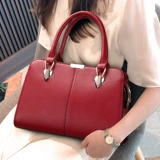 Сумка через плечо, красные свадебные туфли, вместительная и большая барсетка, из натуральной кожи