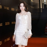 Белое элитное вечернее платье, подходит для подростков