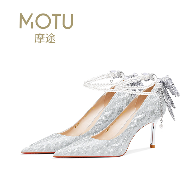 Crystal Main Wedding Dress Shoes for Women 2026 New Bridal Shoes Silver Adult Ceremony Banquet Wedding Engagement High Heels