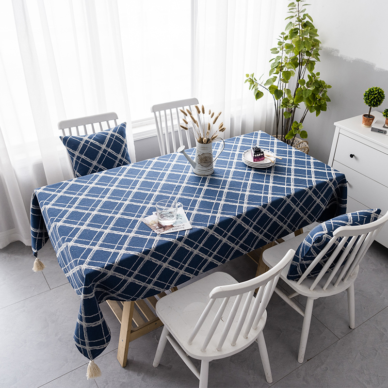 Scion Cotton Hemp Day Ensemble Light Lavish Art Table Cloth Thickened Plaid Modern Home Table Cloth Tea Table Fabric Red Table Cloth