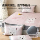 Cute Puppy Print Summer Cooling Mat, Ice Silk Mat, Class a Fitted Sheet Set, Three-Piece Set, Machine Washable, Cooling Air-Conditioned Soft Mat