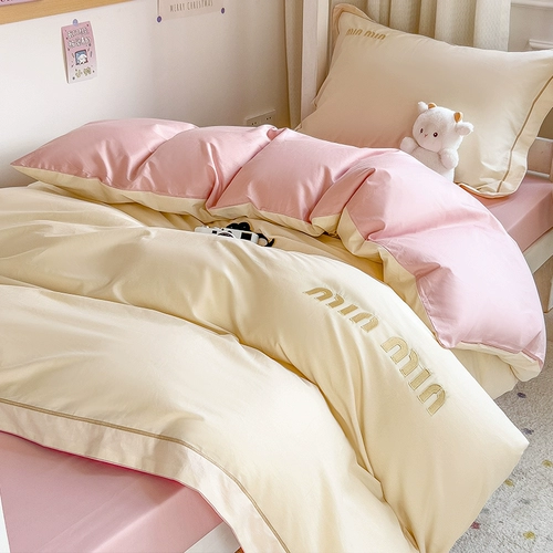 Хлопковый комплект для школьников, простыня, наволочка, пододеяльник, подходит для студента, 3 предмета