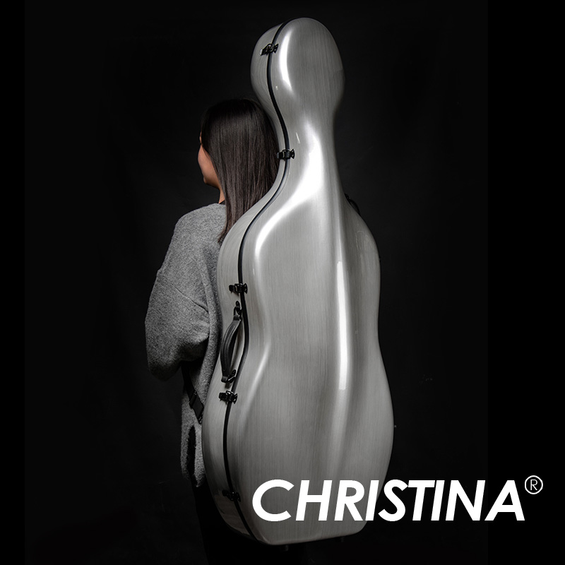 Cello box CB07-44 ultralight carbon fiber cine box silver grey cello 4 4 Dimensions