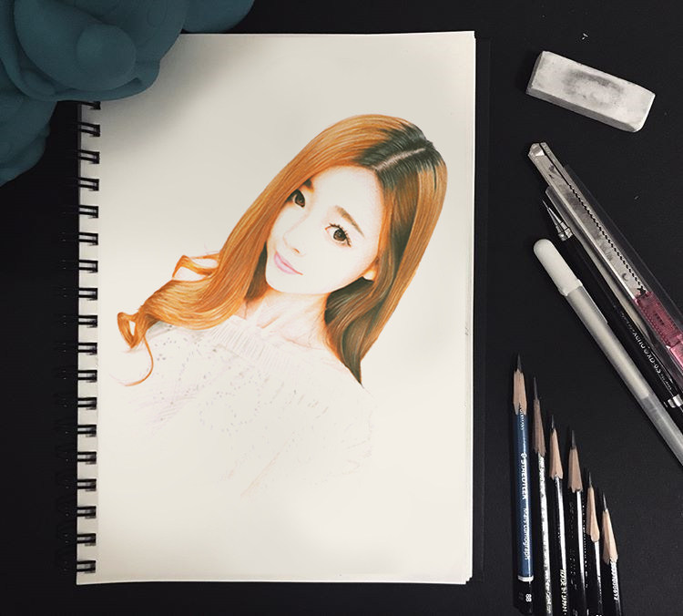 Order color pencil sketch portrait customization