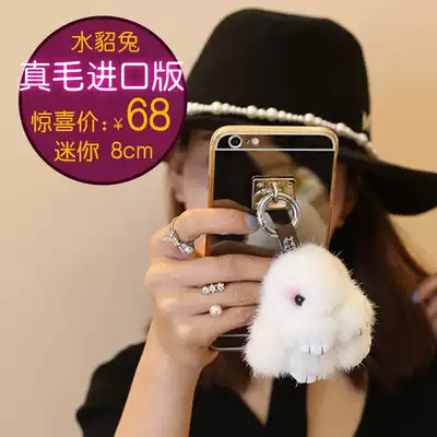 Mini version of imported mink hair mounted dead rabbit pendant genuine Mengmeng rabbit small fur bag keychain bunny