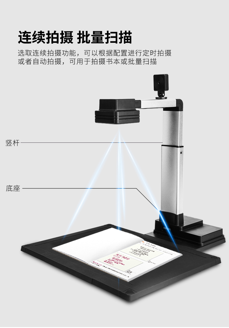 Deli A3A4 Gao Paiyi 15151 Sách thông minh vào một cuốn sách Máy quét Sách Sách Gao Paiyi Tài liệu HD Hóa đơn Zero Margins Công cụ giảng dạy Văn phòng Công thức dễ nhận biết - Máy quét