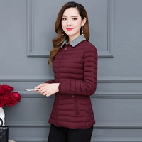 Áo khoác nữ mùa đông 2019 mới cotton ngắn Phần phiên bản Hàn Quốc của quần áo cotton mỏng Cổ áo len mỏng Áo khoác cotton nhỏ Quần áo mùa đông nữ - Bông áo khoác kaki lót lông nam