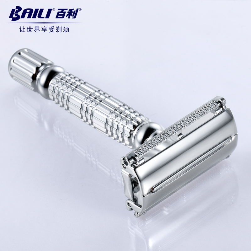 Traditional Brand Shave Tool Holder Double Sided Shave Blade Manual Men Cut Beard Old shaved Shaved Face Stainless Steel