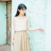 Summer 2019 hè mới văn học retro phụ nữ chạm đáy không tay nhỏ tươi vest quây áo sơ mi nữ - Áo ba lỗ