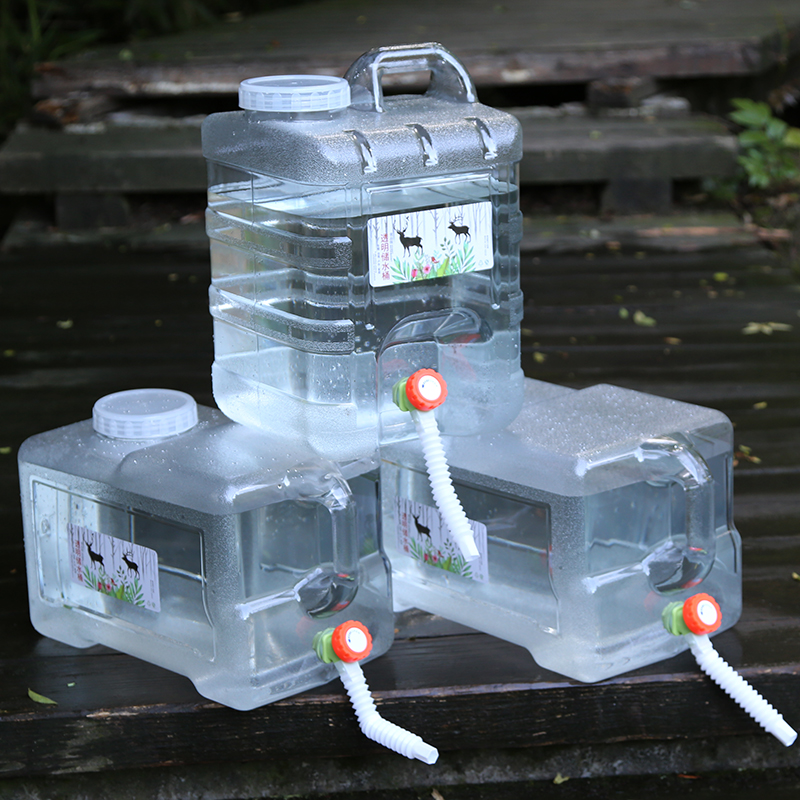 Outdoor food grade transparent bucket for household water storage with plastic on-board water storage bucket purified water tank water storage container-Taobao