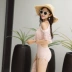 Áo tắm nữ liền thân bảo thủ che bụng thon gọn gợi cảm áo hở lưng ren áo bơi nhỏ ngực tập hợp áo tắm spa - Bộ đồ bơi One Piece bikini liền thân Bộ đồ bơi One Piece