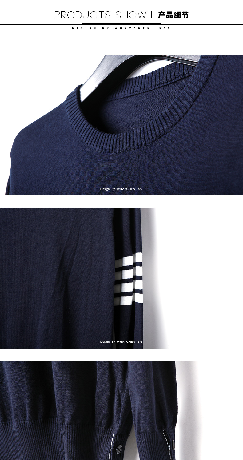 Weichen tide thương hiệu lớn kích thước của nam giới quần áo cộng với phân bón để tăng lỏng áo len chất béo áo len áo len chất béo skull vòng cổ mùa thu và mùa đông quần áo