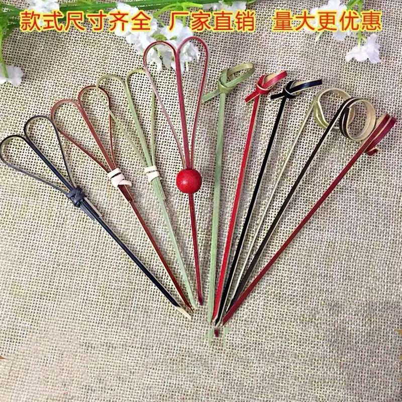 One-time Tune Wine Creative Scissors Type Red Pearl Bamboo Sign Fruit Sign Cocktail Wine Sign Matteni Olive Visa