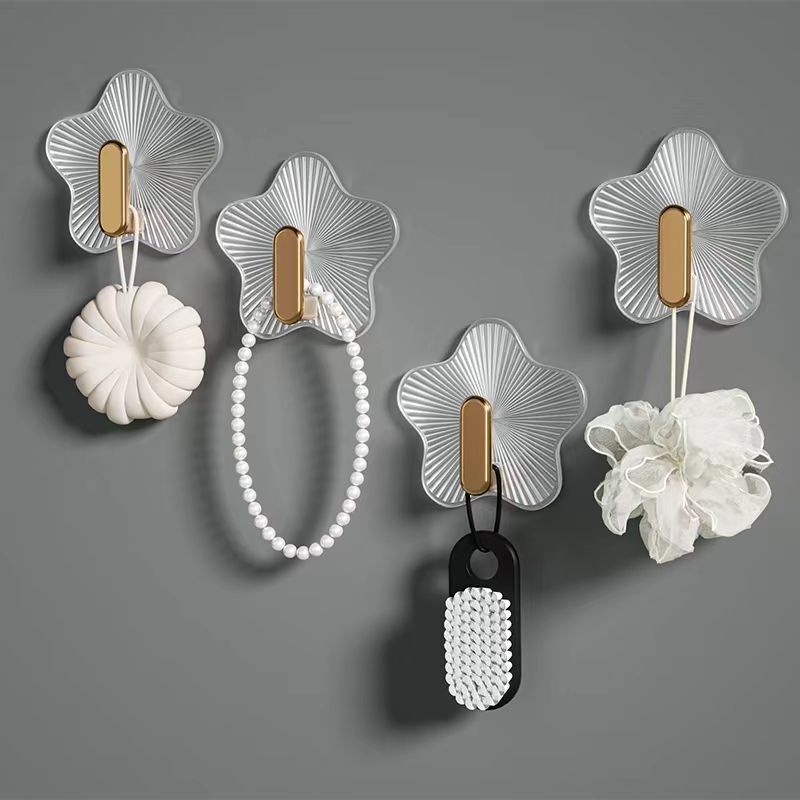 Star Luxury Strong Adhesive Hooks, No-Drill Storage Rack, Wall and Door Hanger for Clothes, Super Strong Sticky Hooks