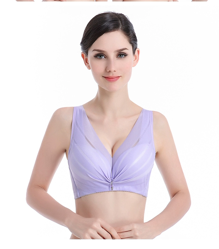 Xia Da mã điều chỉnh loại không có vòng thép thu thập gợi cảm thoáng khí áo ngực áo ngực áo ngực mỏng phần vest nữ áo lót cho người có vòng 1 to