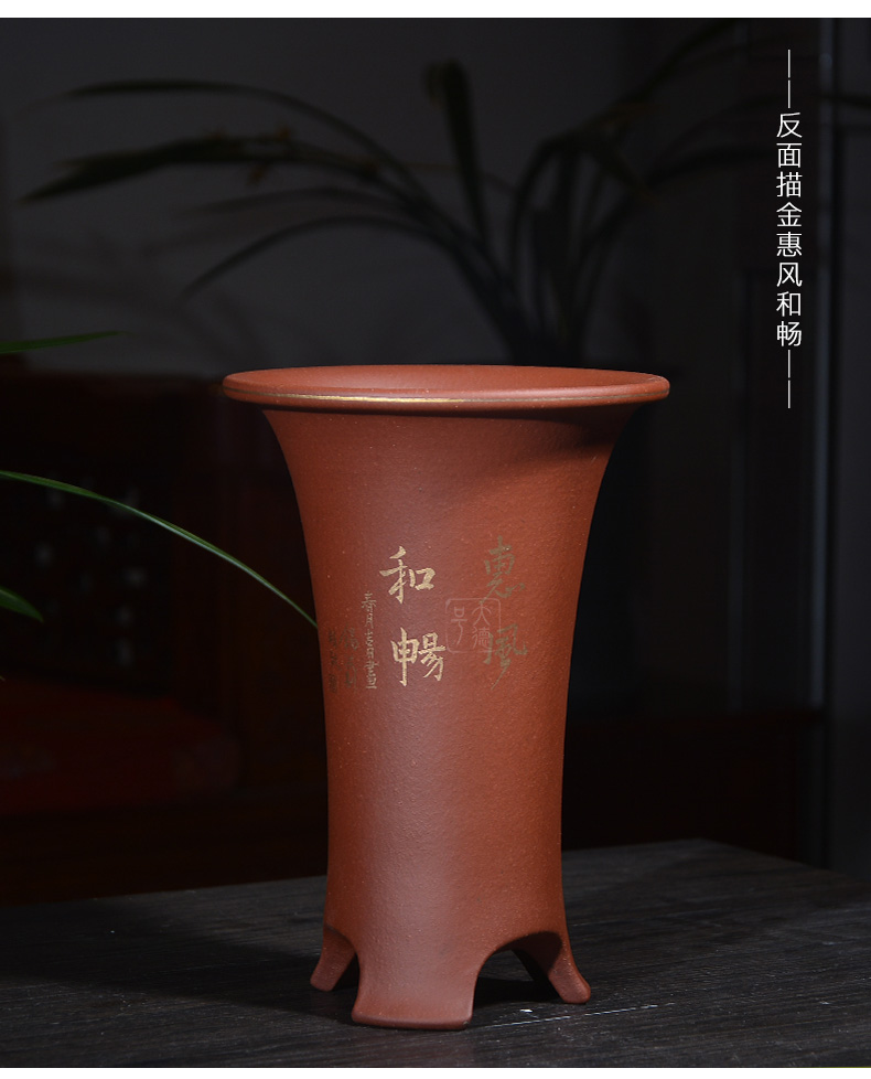 Violet arenaceous faceplate yixing ceramic bluegrass clivia waist high quality facilities. We chunlan orchid basin special flower pot