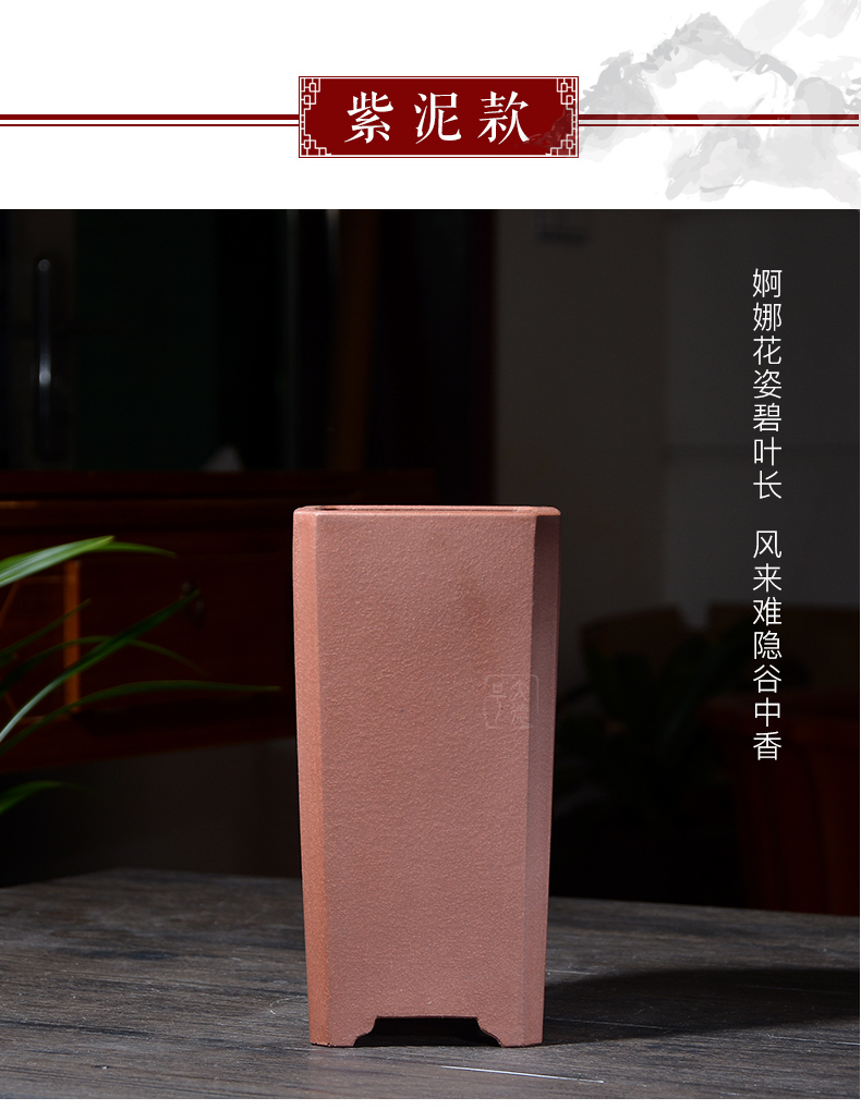 Greatness, purple orchid basin creative contracted breathable sifang Angle extinguishers orchid basin special purple sand flowerpot