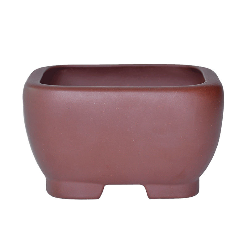 Purple sand flowerpot boutique small bonsai pot yixing Purple clay rounded square basin calamus fleshy flower pot flowers, green plant