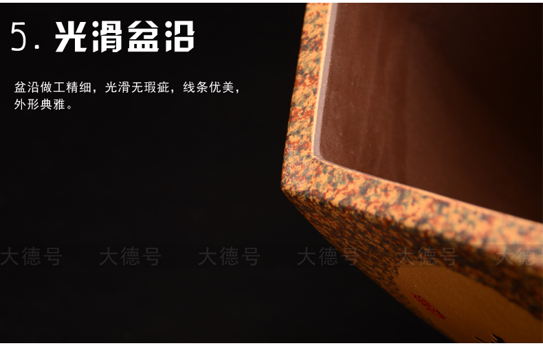 Purple sand flowerpot yixing bonsai pot home with special tray was six - party large indoor orchid clivia flower pot