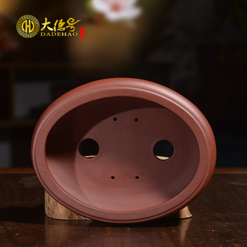 Greatness, asparagus plant bonsai POTS calamus fleshy rockery flag ceramic contracted small waist round purple sand flowerpot