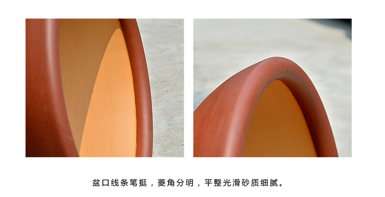 Greatness, yixing purple sand flowerpot high - quality goods straight expressions using basin of great circle tank undressed ore purple clay cement