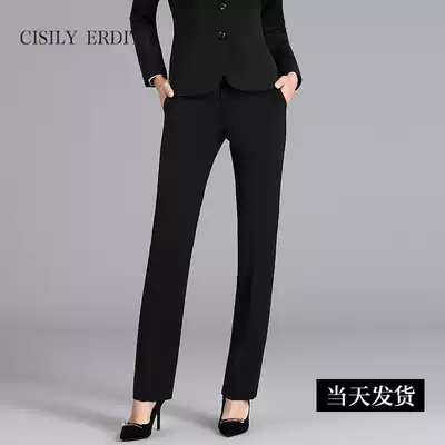 2021 autumn and winter new fashion suit pants women's straight trousers women's formal pants OL professional full length pants