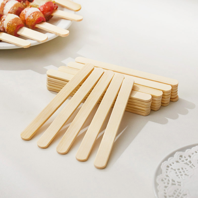 Flat sign 12cm bamboo sign bamboo mini ice sugar rucao short fruit mesh red ice cream bar bamboo sign 200 support